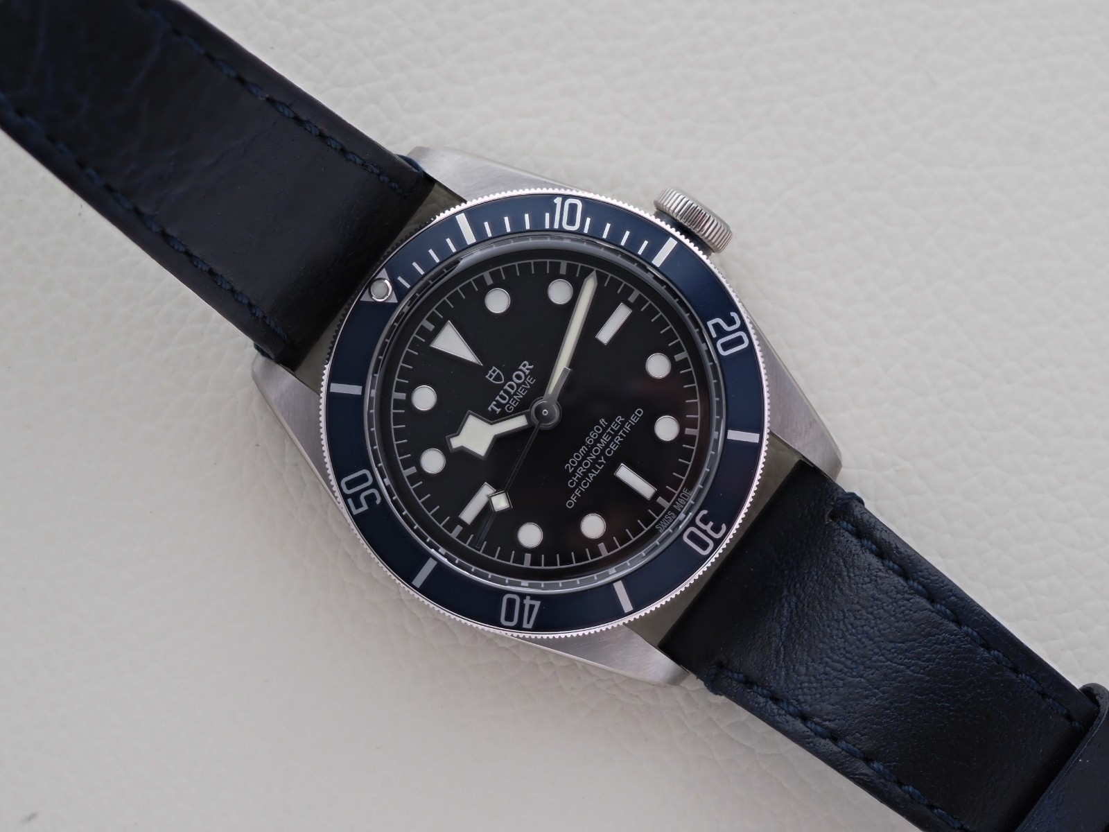 Tudor Heritage Black Bay 41 Leather Band 79230B Blue Dial Box Papers 2022