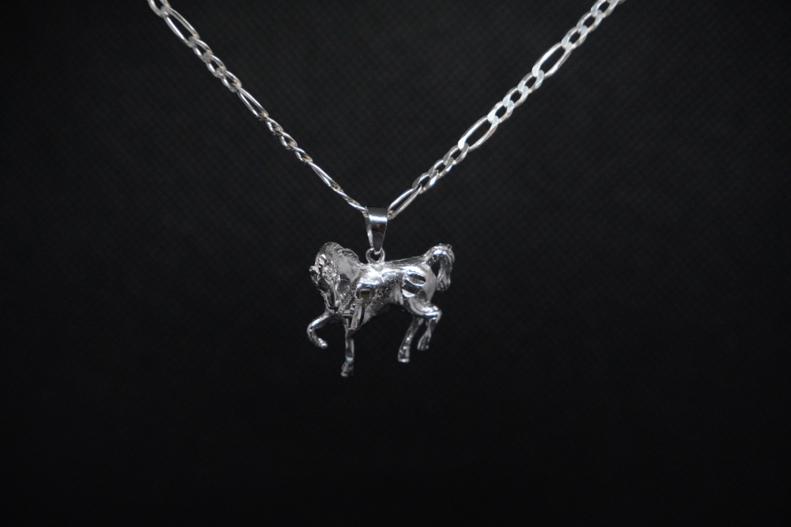 925 Sterling Silver Horse Pendant Polished 25mm Western Equestrian
