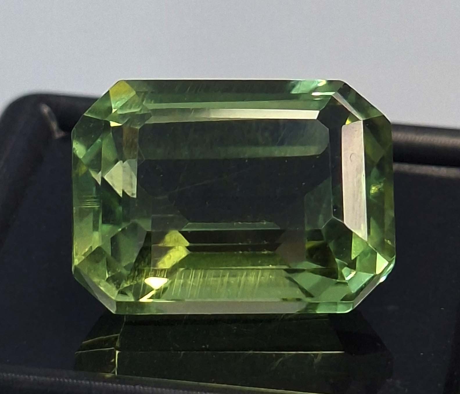 Bi-Colour Tourmaline Natural Emerald Cut 10-12 Ct Certified Loose Gemstone SP299