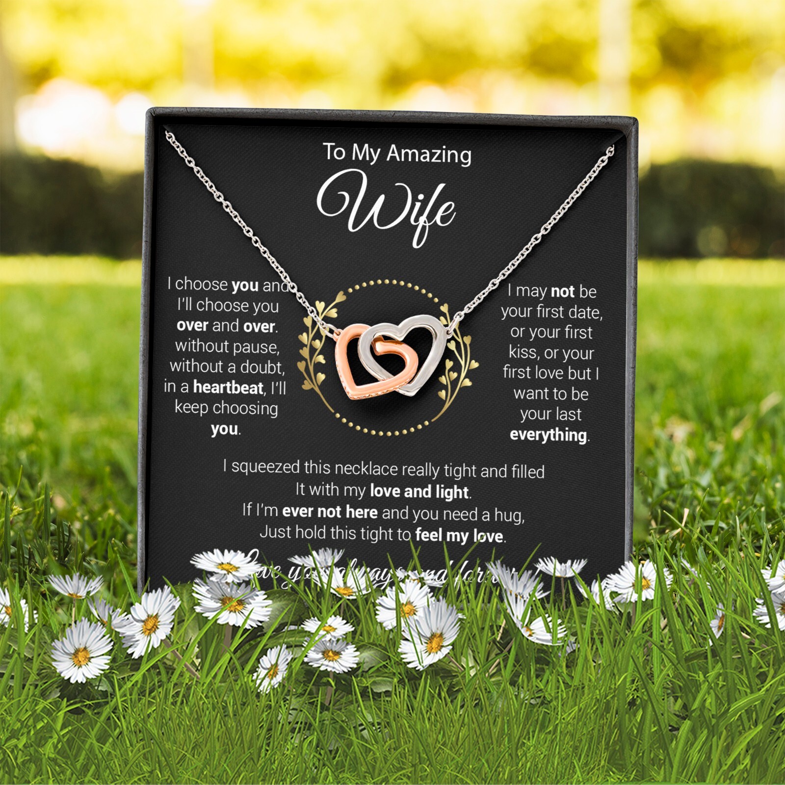 To My Wife Necklace, Mother’s Day Gift from Husband, Wife Birthday Gift