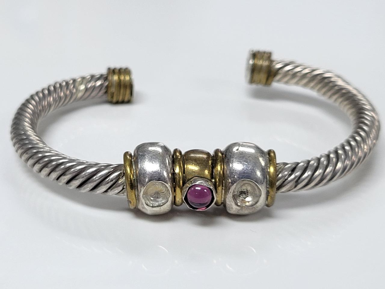 Taxco Sterling Silver And Brass Cuff Bracelet ~6-1/4″ ~ 47.7grams ~ 1-A330