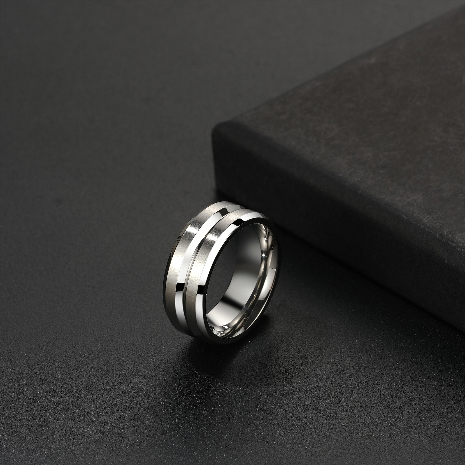 His Hers Simple Vintage CZ Eternity Ring Band Set Couple Matching Promise Rings