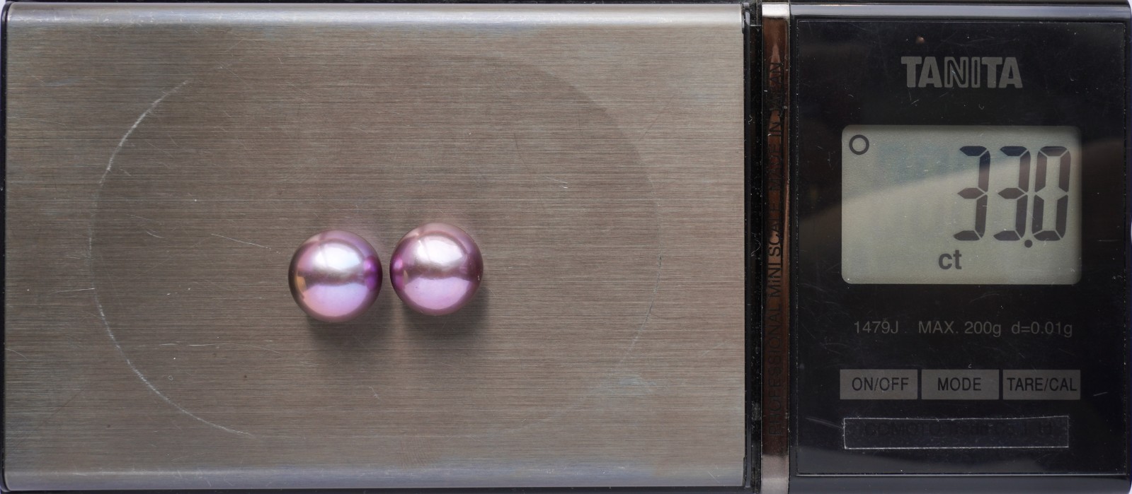 AAA Pair,13.2mm Round Rich Purple Freshwater Loose Pearl Undrilled, High Luster