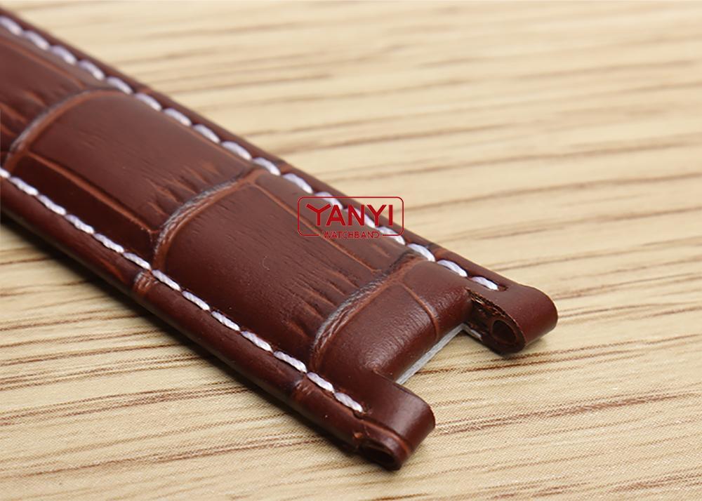 Genuine Leather Watch Strap Fit for Gc 22x13mm 20x11mm Notched Wristwatches Band