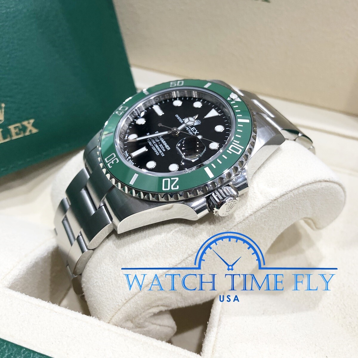 Rolex 126610LV Kermit Green Bezel Black Dial Submariner Date Stainless Steel