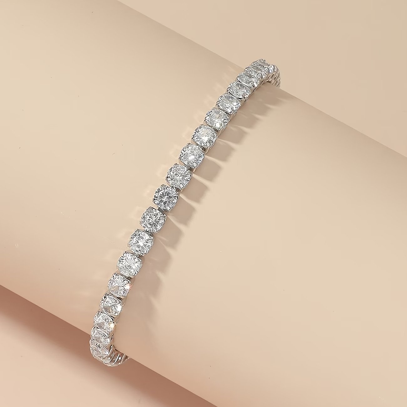 Tennis Bracelet 17.0 Ct Luxury 5mm Clear Sapphire 7.75″ L 18k White Gold Plated