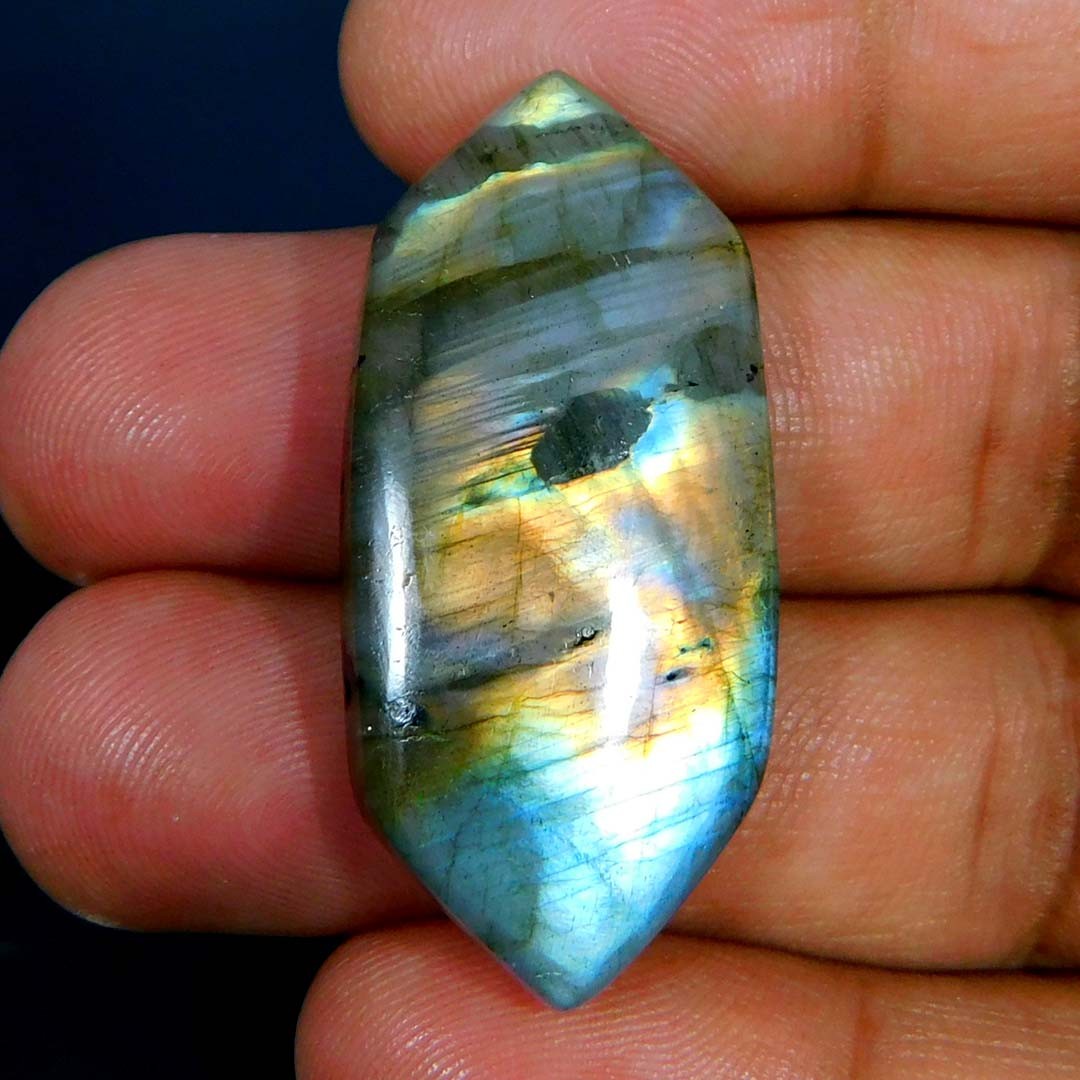 Wholesale 42.10Cts Natural Bi-Color Fabulous Labradorite Fancy Cabochon Gemstone