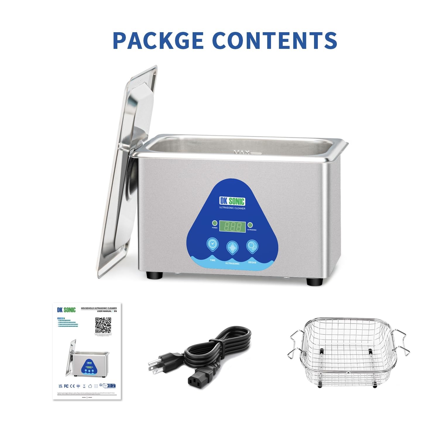 Ultrasonic Cleaning Machine-Ultrasonic Jewelry Cleaner with Digital Timer and…