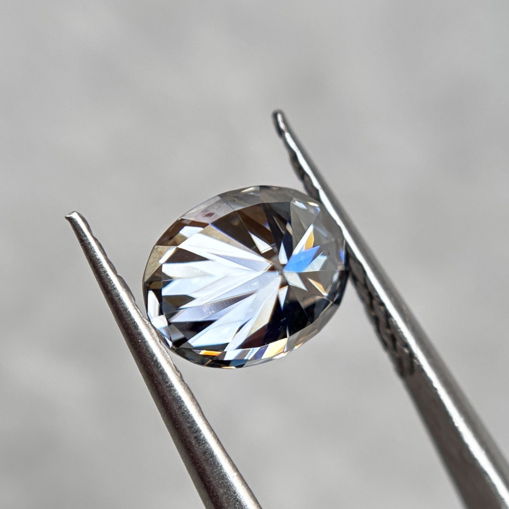 Fashion Gray Fanshion Color Loose Moissanite Oval Shaped 1PCS 2x3mm-12x16mm