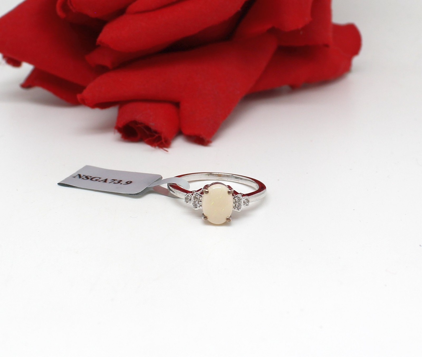 Sterling Silver Opal TGGC NWT Cocktail Ring Size 9 3.17g CAT RESCUE