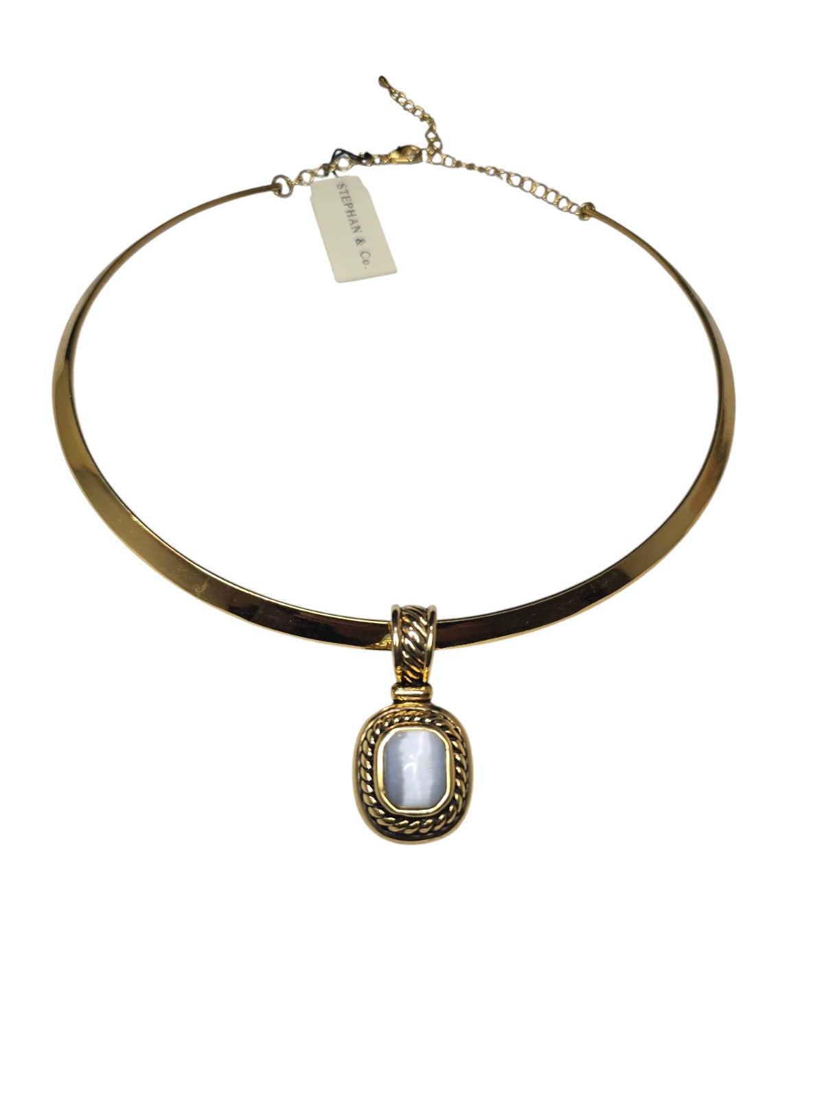 Stephan & Co Women’s Gold Plated Resin Choker Pendant Necklace NWT