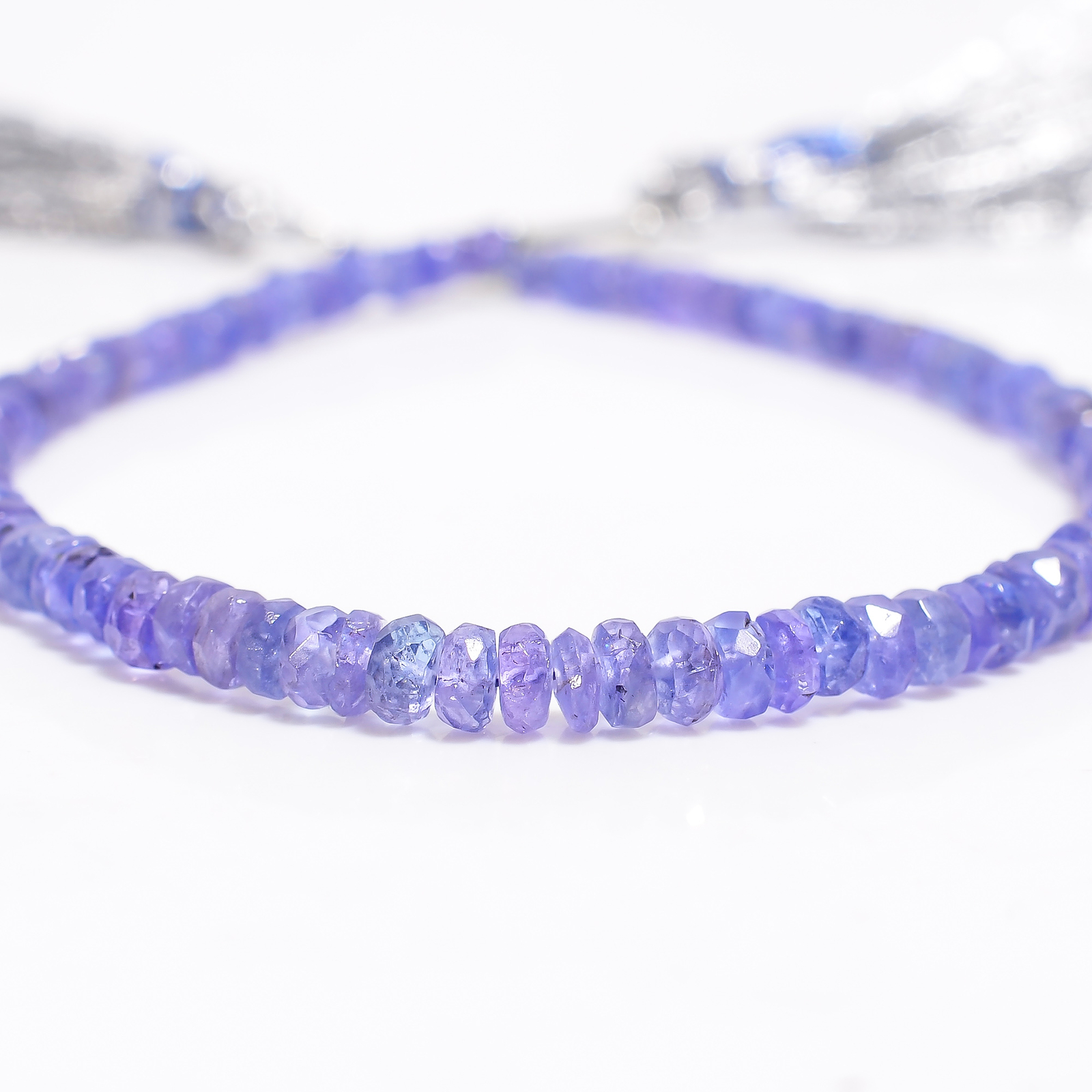 Natural Tanzanite Gemstone Rondelle Shape Faceted Beads 2X2 3X3mm Strand 5″ B427