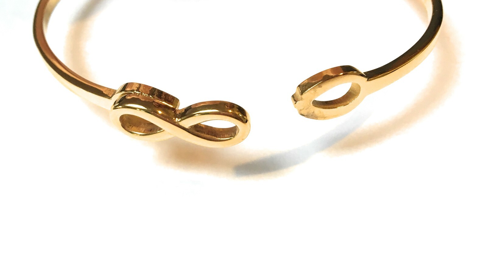 Infinity Bangle Hinge Bracelet 18K Gold Plated Jewelry for Women Girl