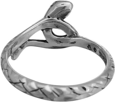 Diamond Cut Intertwined Snake Ring