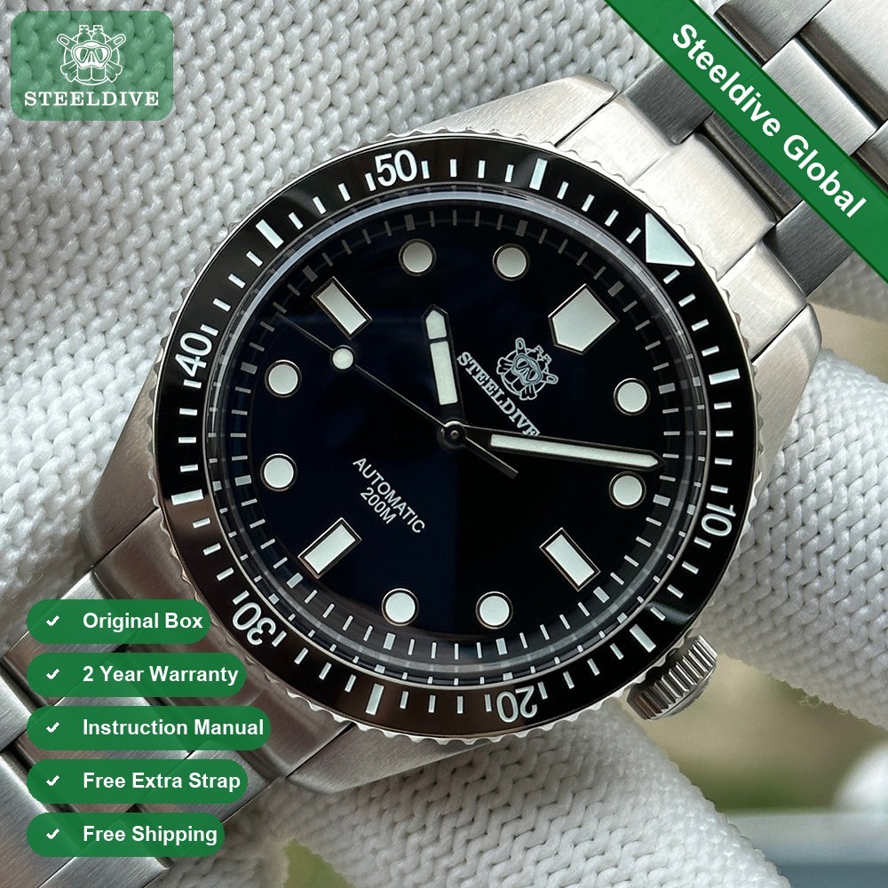 STEELDIVE SD1965 Mens 42.1mm 200M Automatic Dive Watch NH35 Sapphire Steel