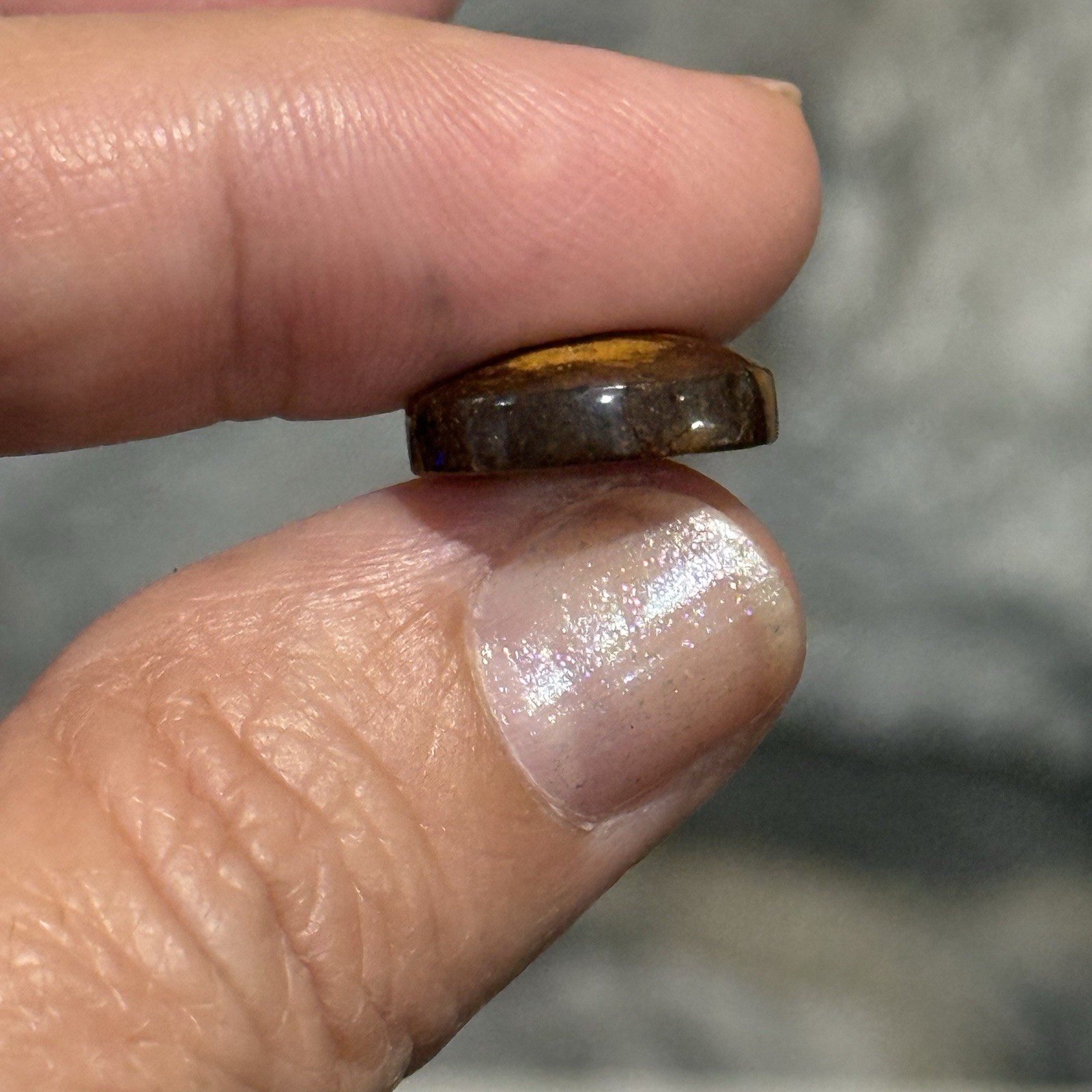6.65ct 14.3×12.6×5.2mm Fine Australian Koroit Boulder Opal Oval Cabochon Gem