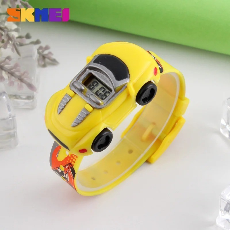 SKMEI Kids Car Cartoon Watch Boys Girls Quartz Wristwatch Birthday Gift New