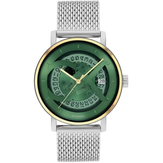 Calvin Klein Men’s Iconic Automatic Silver Stainless Steel Mesh Watch 40mm
