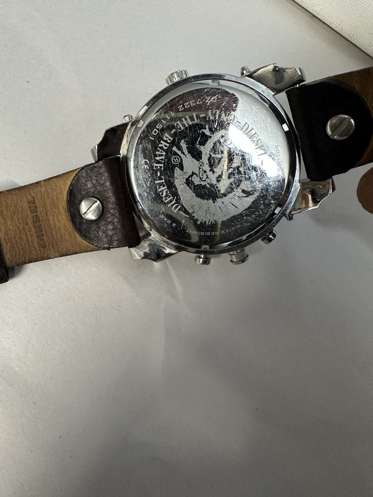 DIESEL DZ-7322 Mr. Daddy 3 Bar Chronograph Blue Dial Men’s Watch (NEEDS BATTERY)