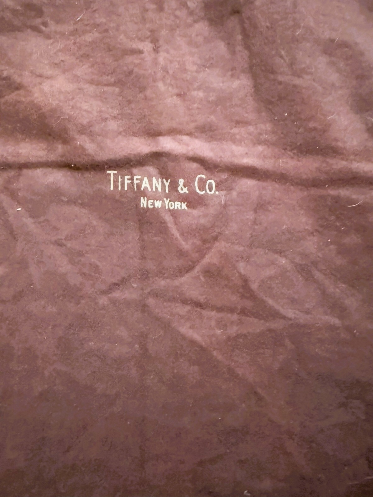 Tiffany & Co. Big 17″ x 14 “Brown Anti Tarnish Jewelry Silverware Felt Bag Pouch