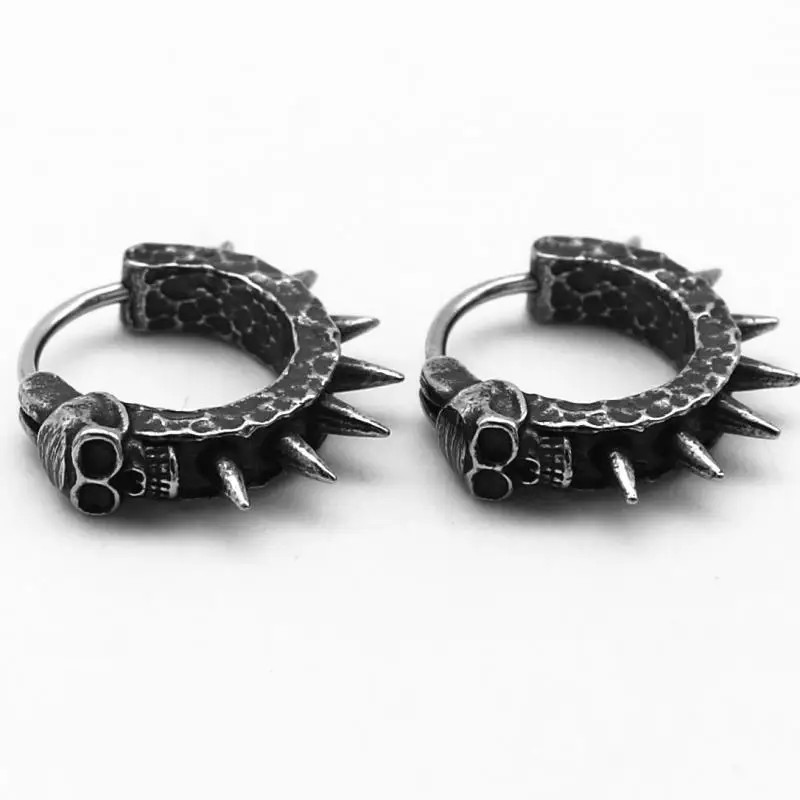 Retro Gothic Night Bat Zircon Earrings Personality Male and Female Punk Rock