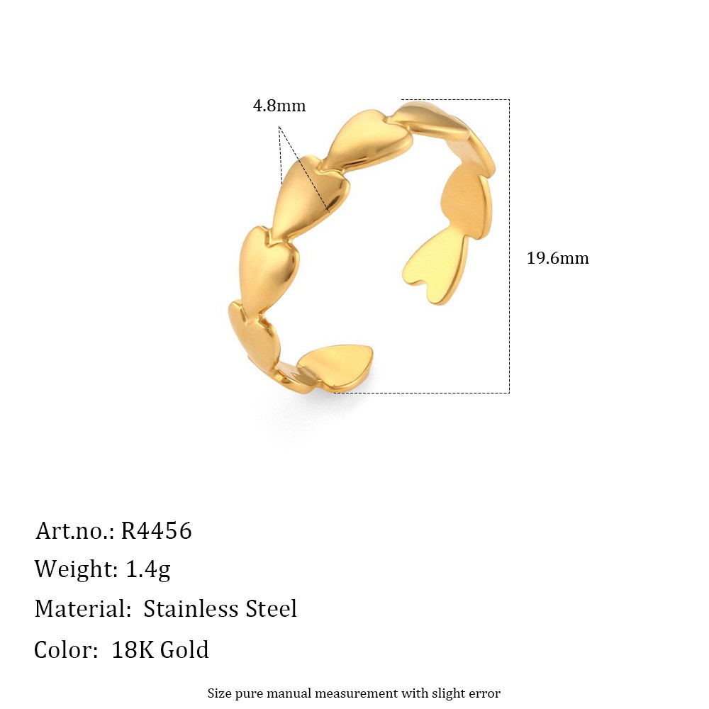 Hollow-opening multi-style stainless steel fashionable ring