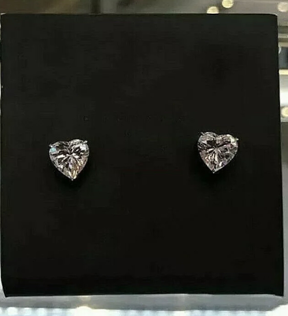 2.50 Ct Heart Cut FL/D Lab Created White Sapphire Stud Earrings 14K White Gold