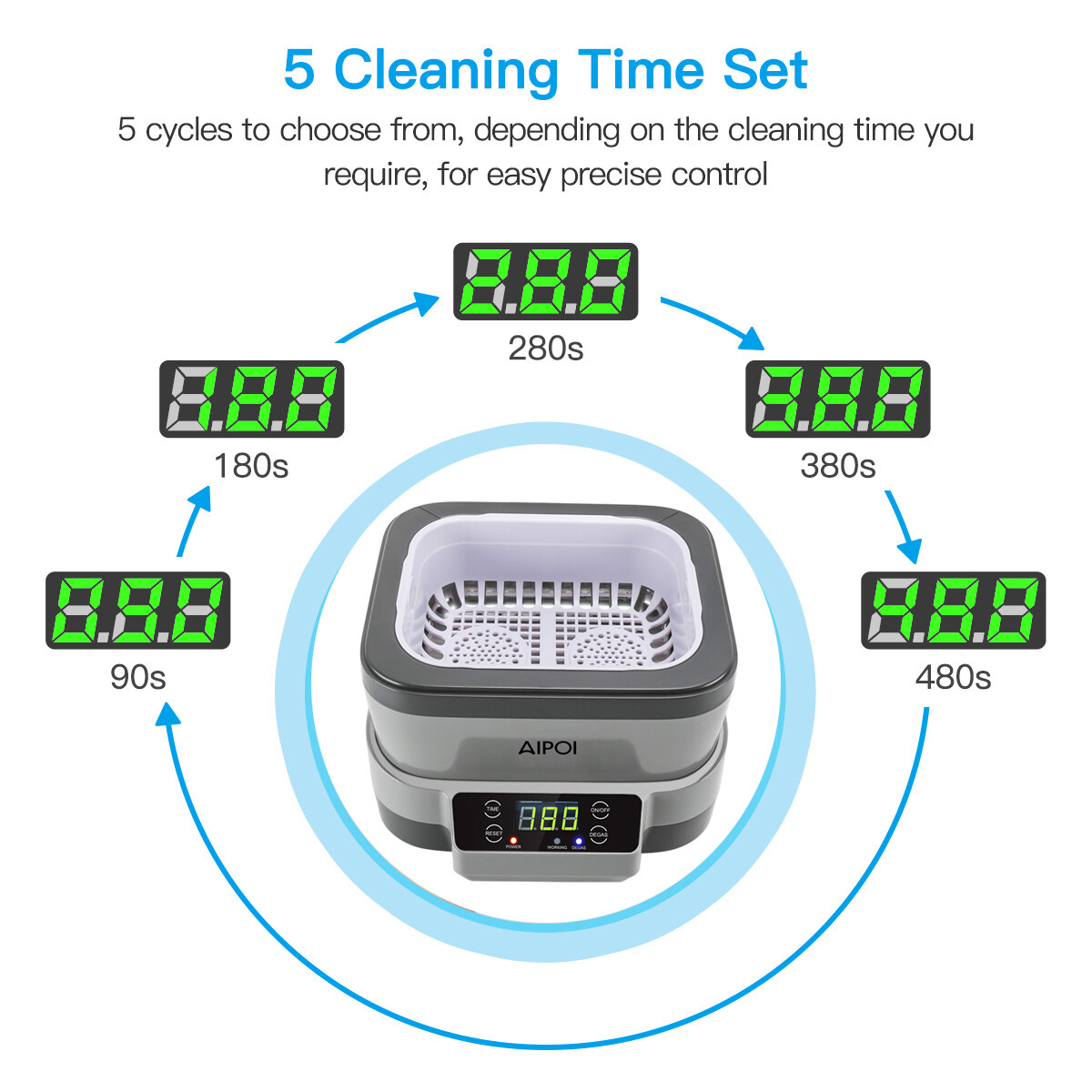 Ultrasonic Cleaner Jewelry Watch Glasses Ring Ultrasound Cleaning Bath Machine