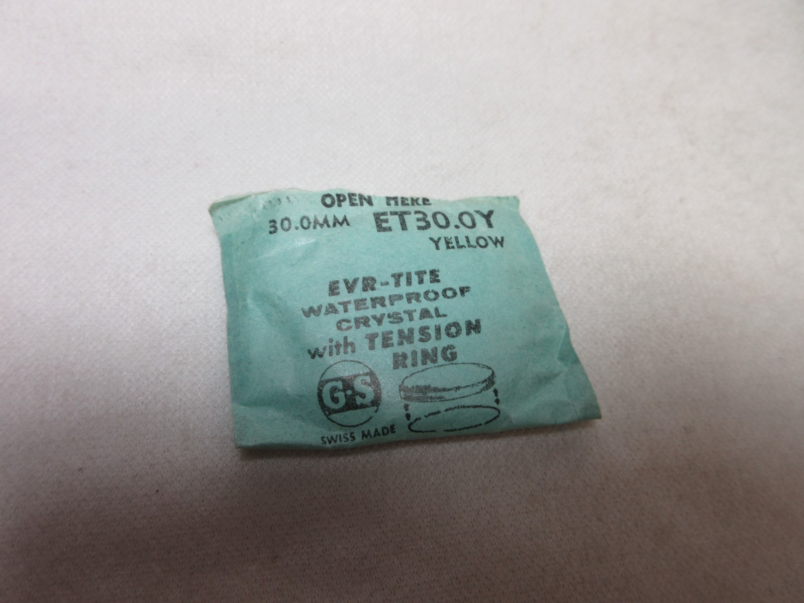 GS ROUND WATCH CRYSTAL ET30.0Y WATERPROOF EVR TITE WATCH REPLACEMENT PART #409