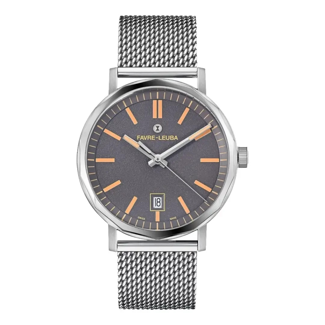 Favre-Leuba Sandow Steel Date 40mm men watch
