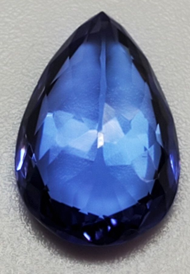 1.98 CTS , PEAR-SHAPED, TEARDROP CUT BLUE TANZANITE 10.25 MM – USA SELLER