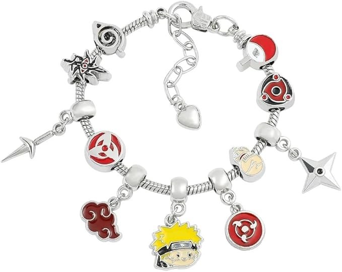 Naruto Charms Bracelet Anime Figure Pendant Beads Anime Cosplay Jewelry NEW