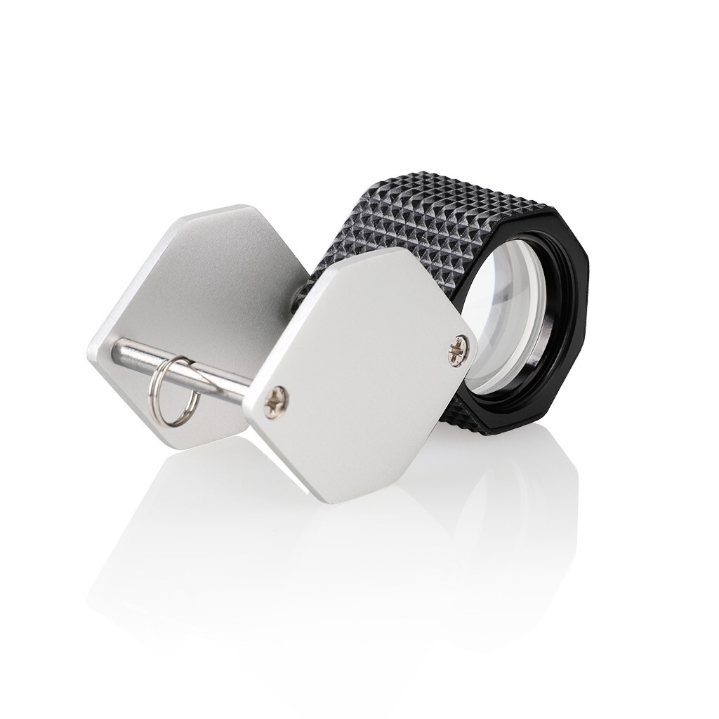 GemTrue Jewelry Loupe Diamond Loupe 20.5mm 10x Triplet Loupe with Rubber-grip