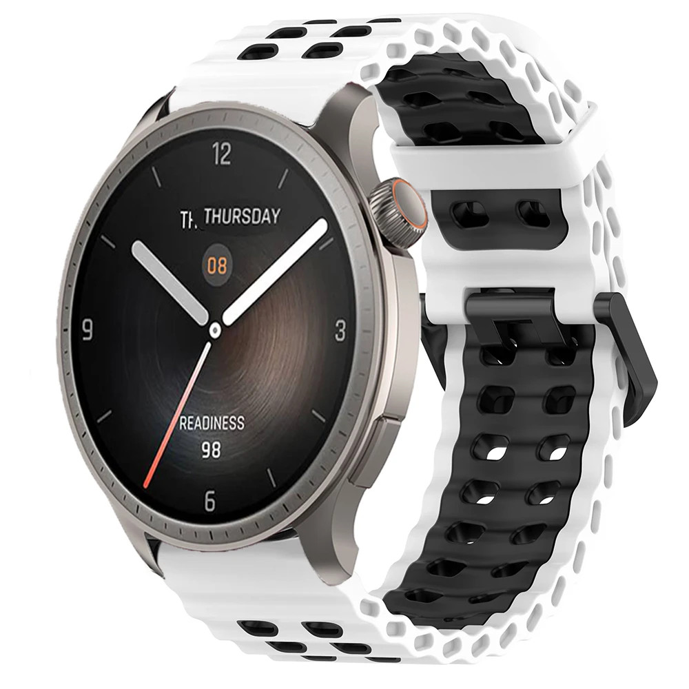 22mm Silicone Strap for Amazfit Balance 2 1 Bip 6 5/GTR 4 3 Pro/Huawei 46mm Band