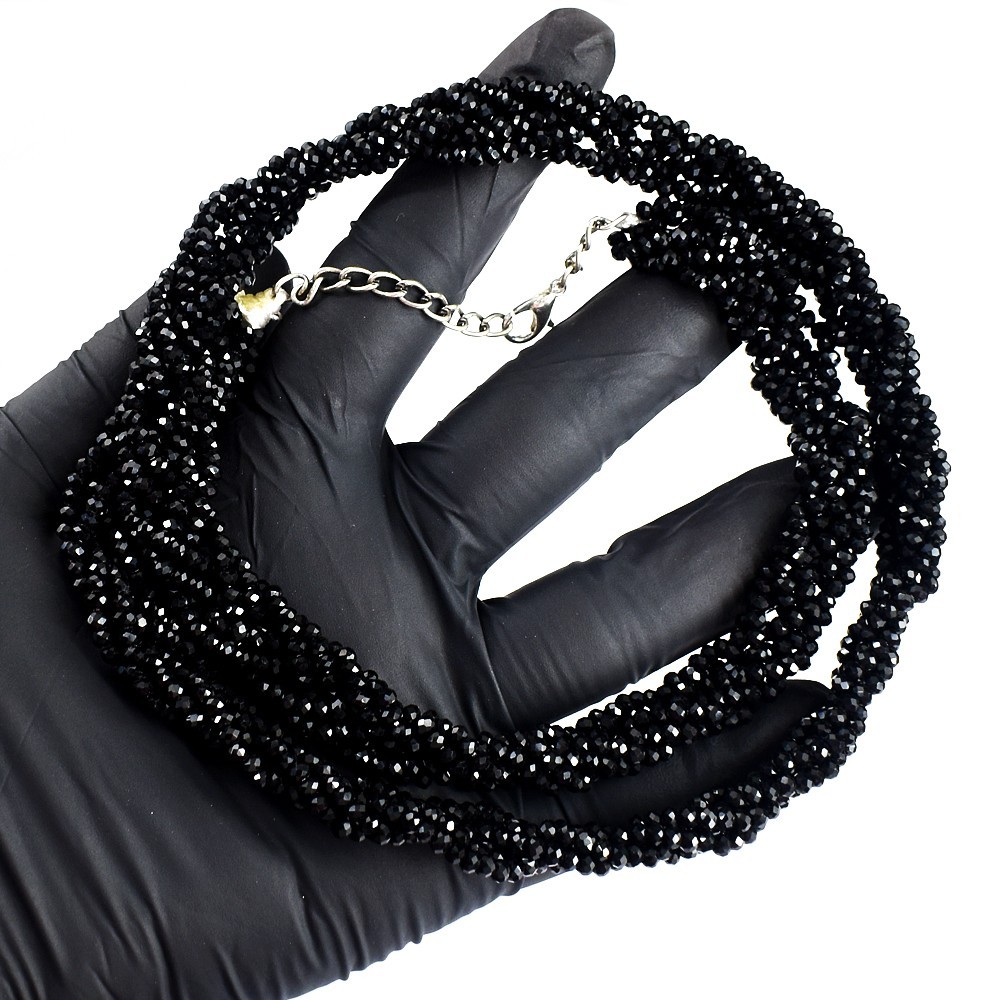 Spinel Amazing Cut 218.00 Cts Most Brilliant Braided Necklace Jewelery RK 16E734
