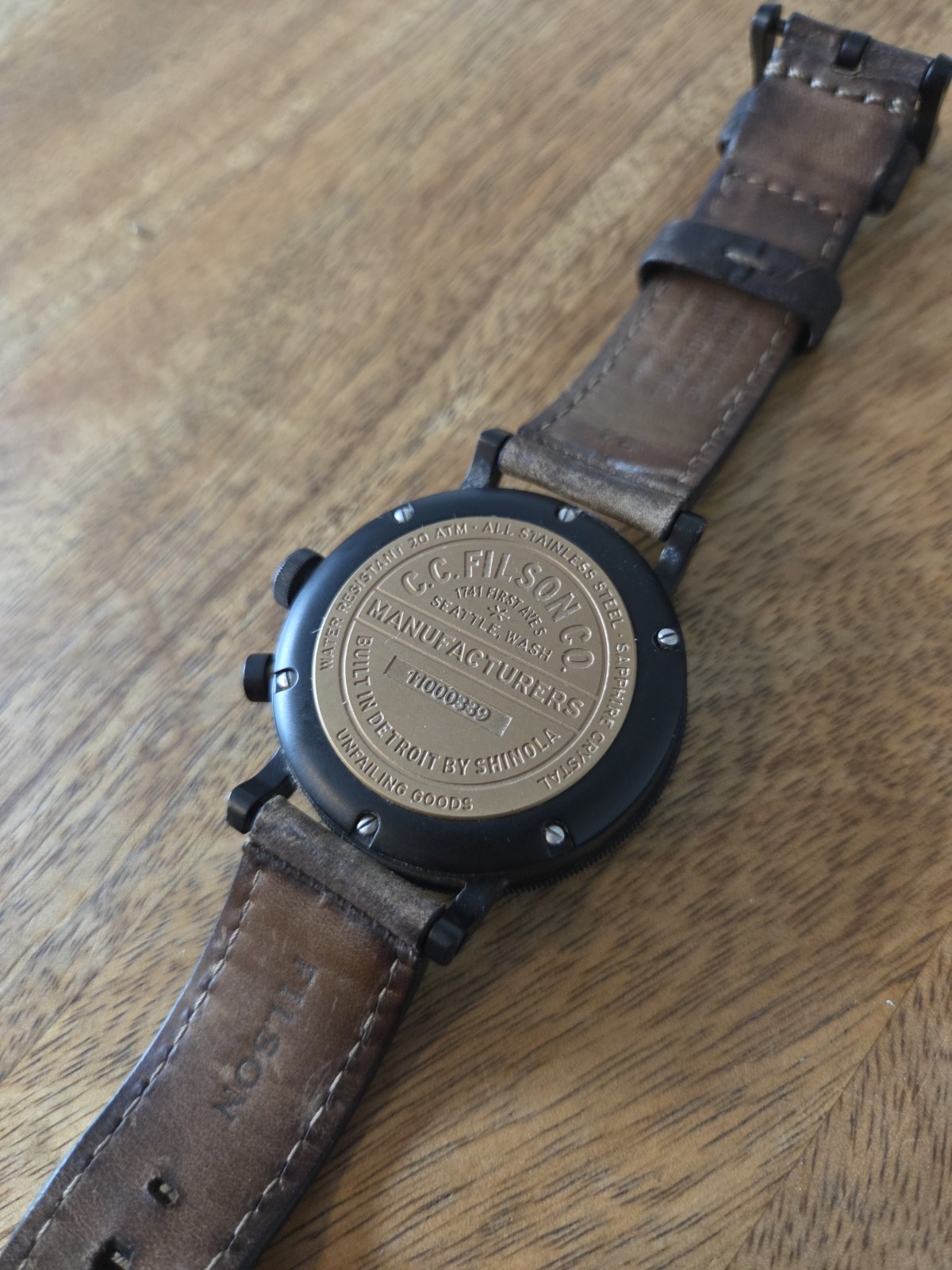 Filson Scout Dual Time Watch | Brown/Black | Leather Strap | Discontinued | Rare