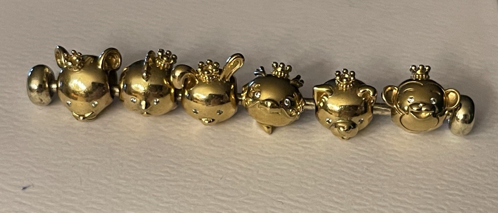 AUTHENTIC PANDORA Collection 6 Charms: Rat, Rooster, Rabbit, Dragon, Dog, Monkey