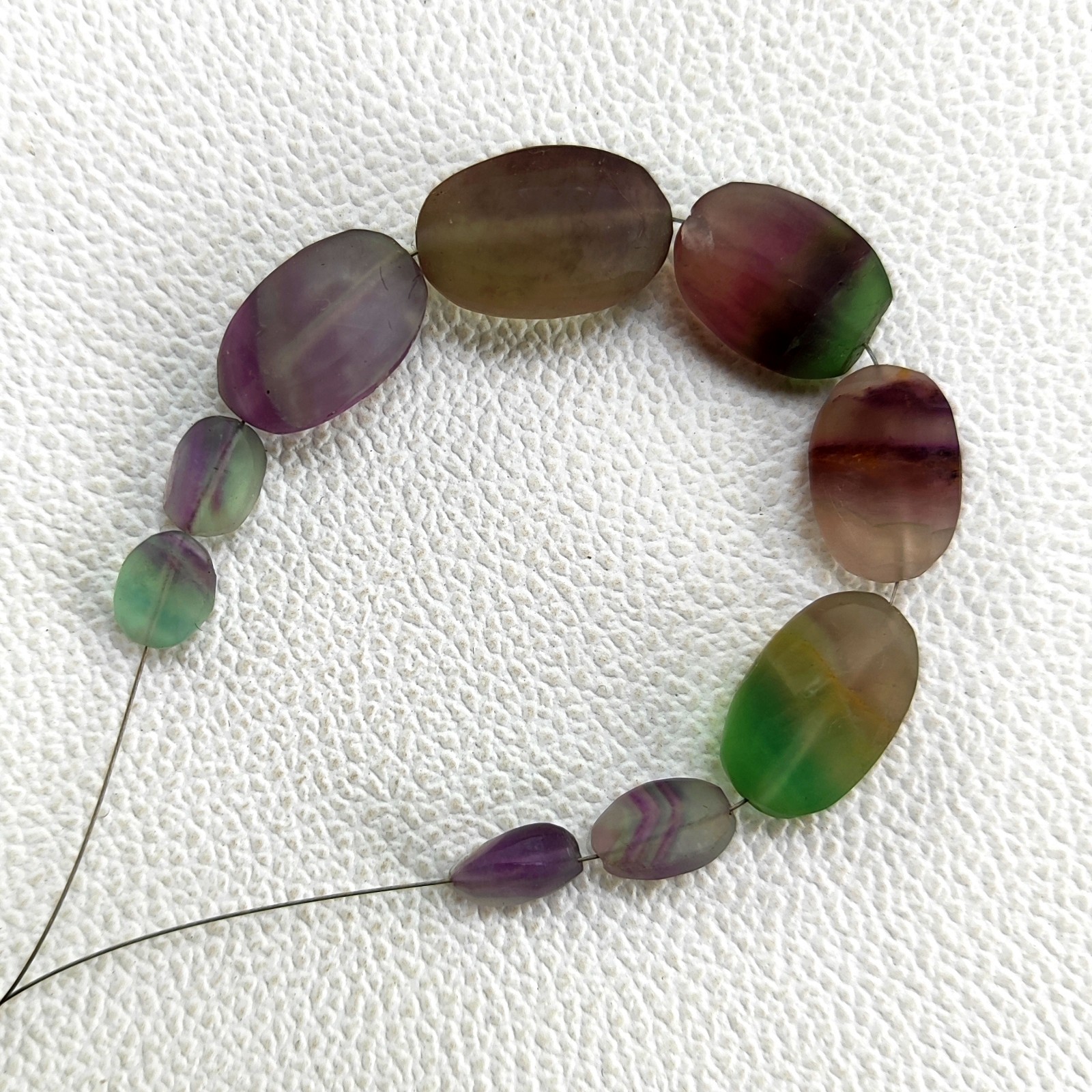 9-19 mm Rainbow Fluorite Unpolished Nugget Beads 5″ Strand Natural Brazil Origin