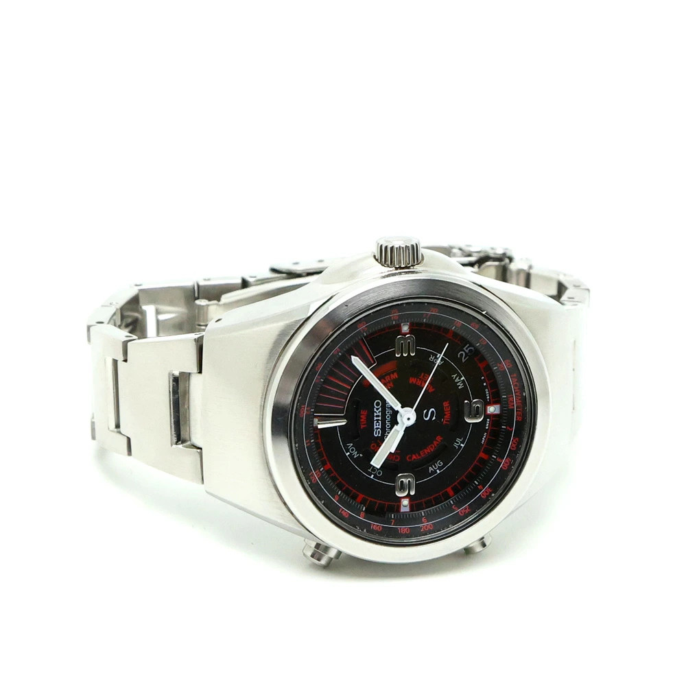 Seiko SUS 6M26-6020 Chronograph Quartz Black Dial Men’s Watch