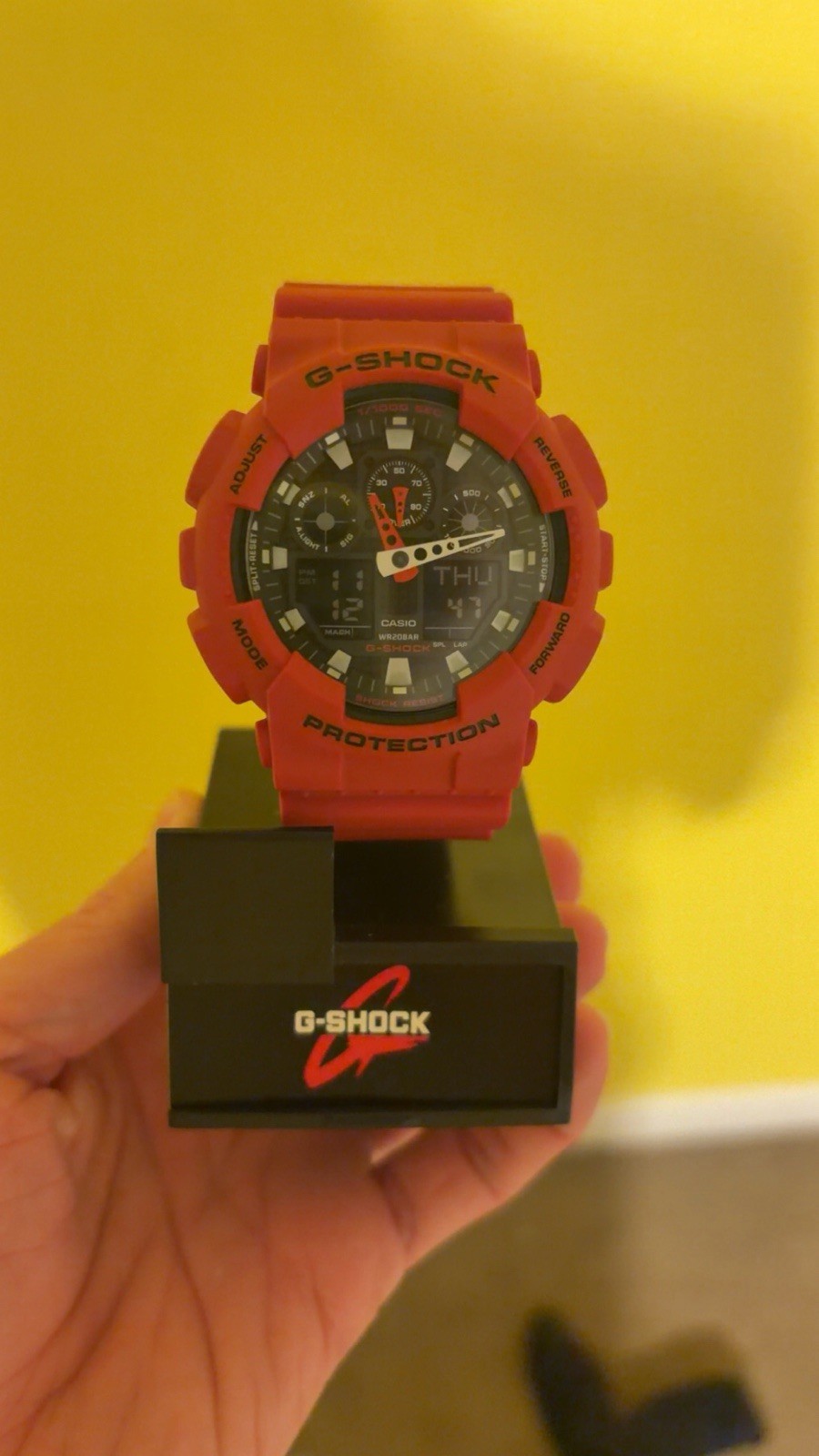 Casio G-SHOCK Analog-Digital Red Resin Strap 200m Quartz Date/Day