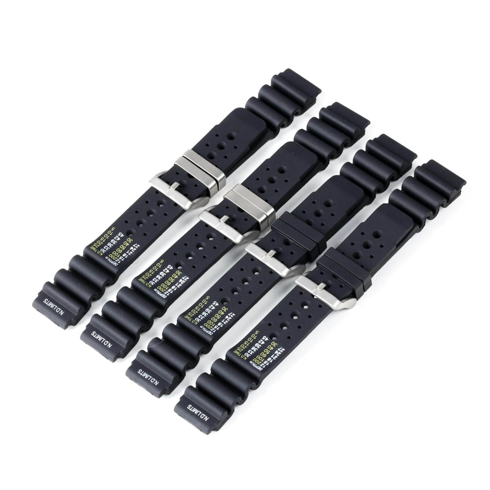 20/22/24mm N.D Limits Meter For Aqualand Promaster Rubber Dive Watch Band Strap