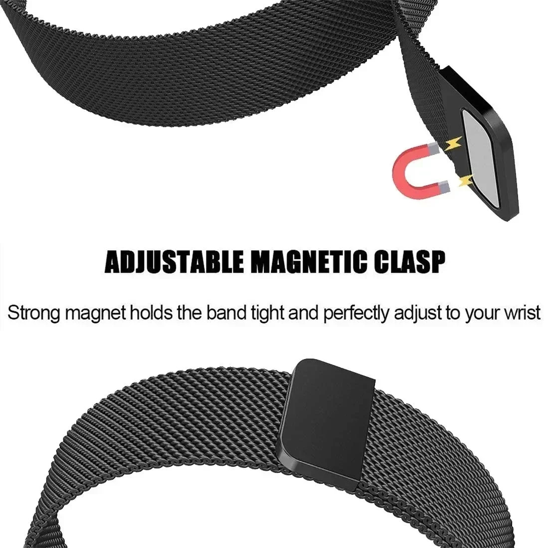 18MM Strap For Garmin Venu 3S Vivoactive 3S 4S Magnetic Metal Loop Watch Band