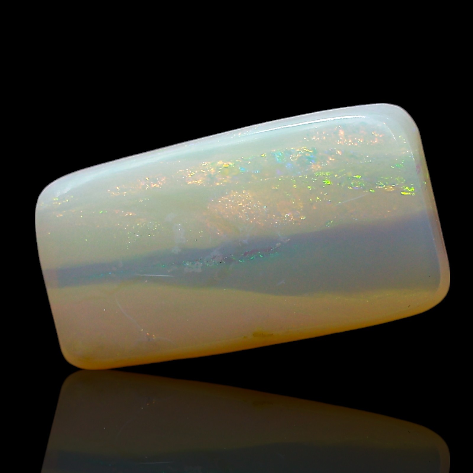 Natural Square Fire Opal Gemstone 2.00 Cts Wire Wrapped Cabochon 12x7x3 mm