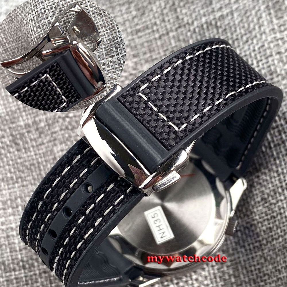 41mm Bliger Black Dial Sapphire Glass 24 Jewels NH35A automatic mens watch