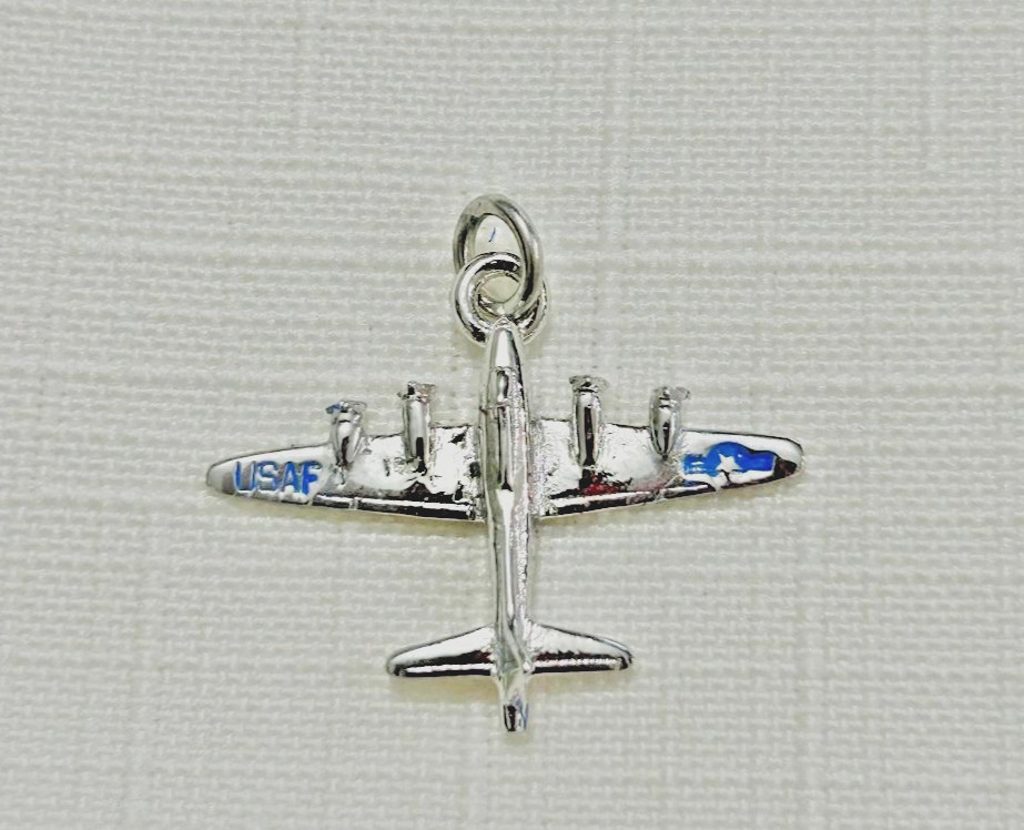 USAF Airplane Sterling Silver Kinney Charm