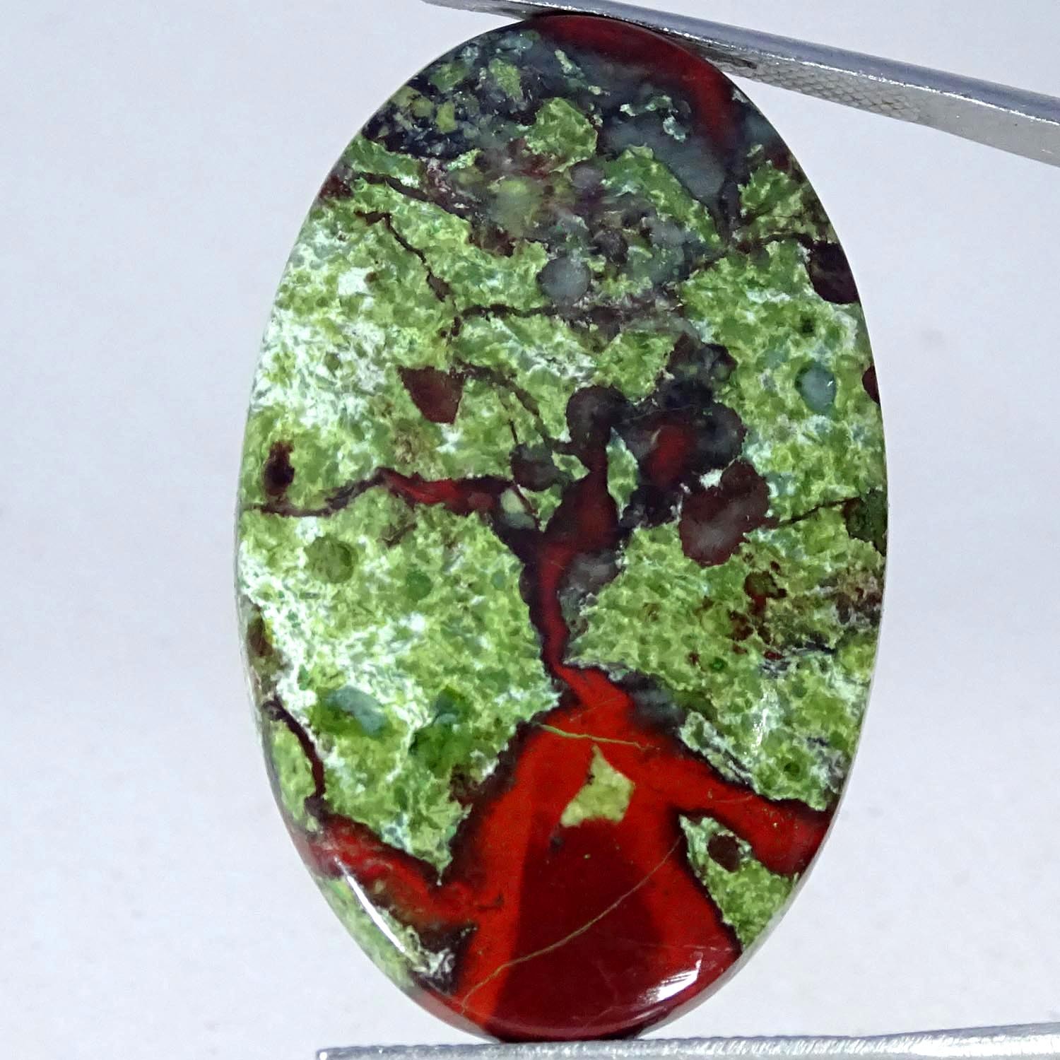 47.40Cts Natural Dragon Blood Jasper Oval Cabochon Gemstone 25x40x5mm