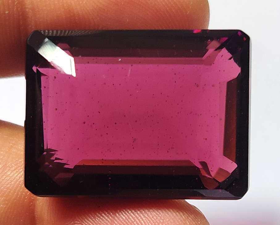 Raspberry Pink Large Rhodolite Garnet 95 Ct. Emerald Loose Gemstone Gift 4 Women