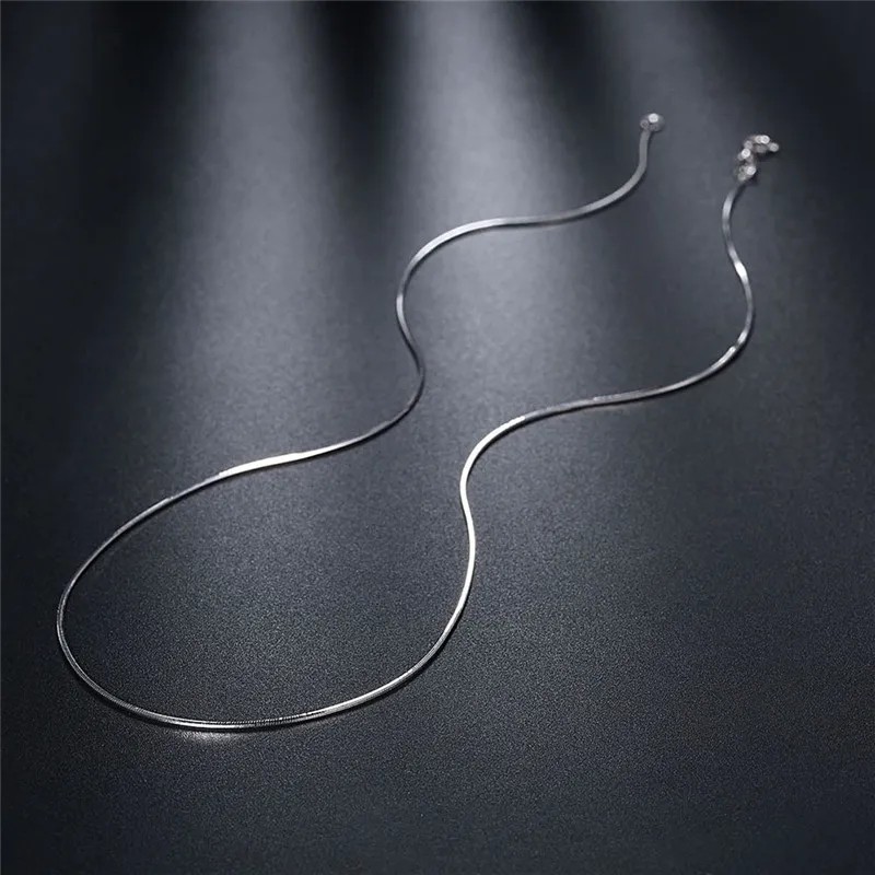 Share Men&Women’s 925 Sterling Silver Tarnish-Free Italian Snake Chain Necklace