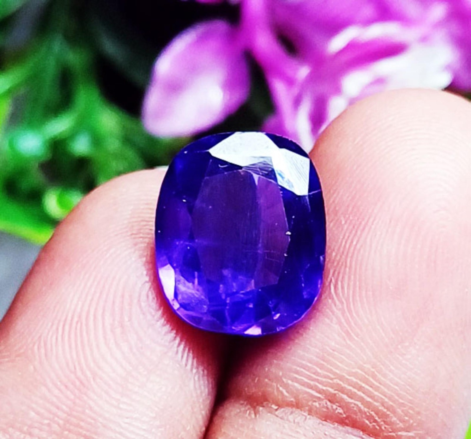 Violet Amethyst Oval Cut 11.70 Ct Certified Loose Gemstone With Free Gift