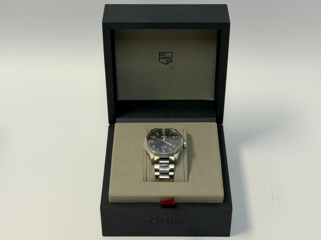 NWT! Oris Big Crown ProPilot Big Day Date Auto Grey Dial Watch FULL SET!